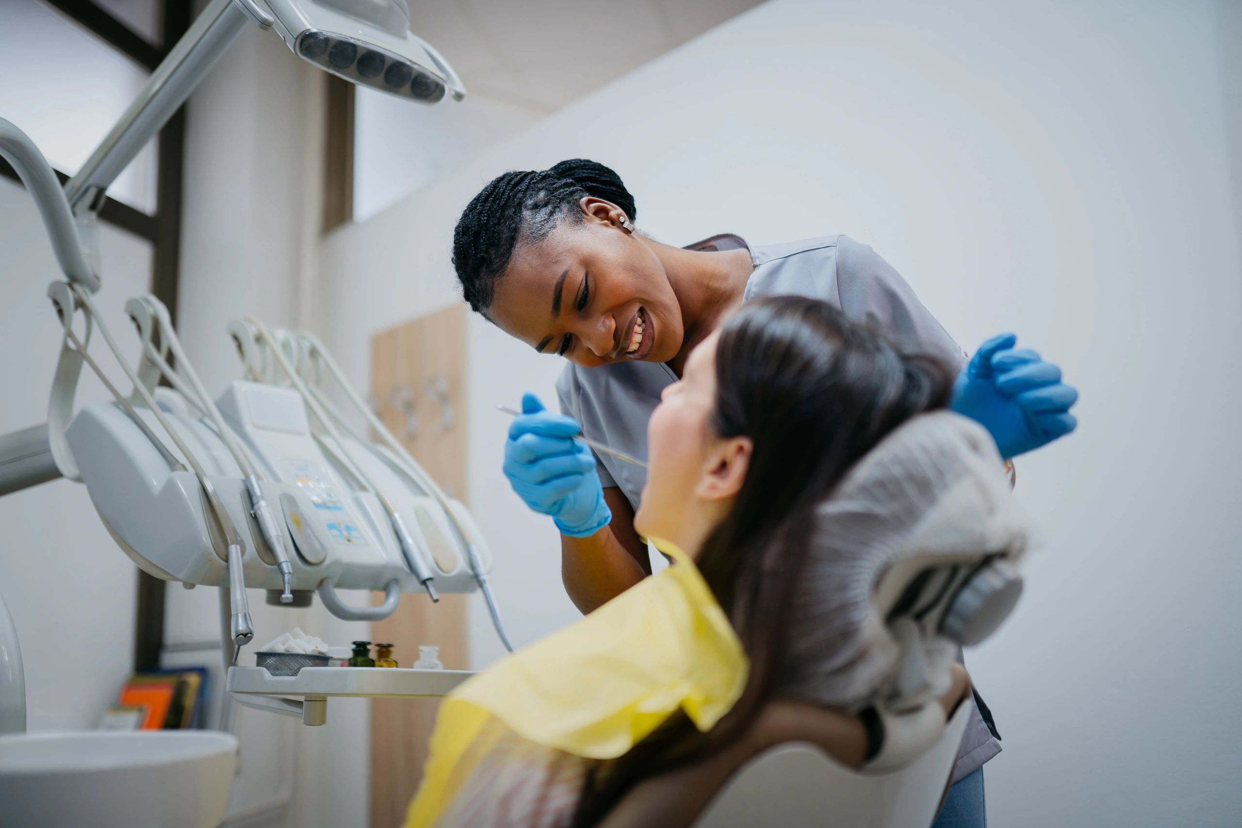 Orthodontic consultation discussing clear aligners