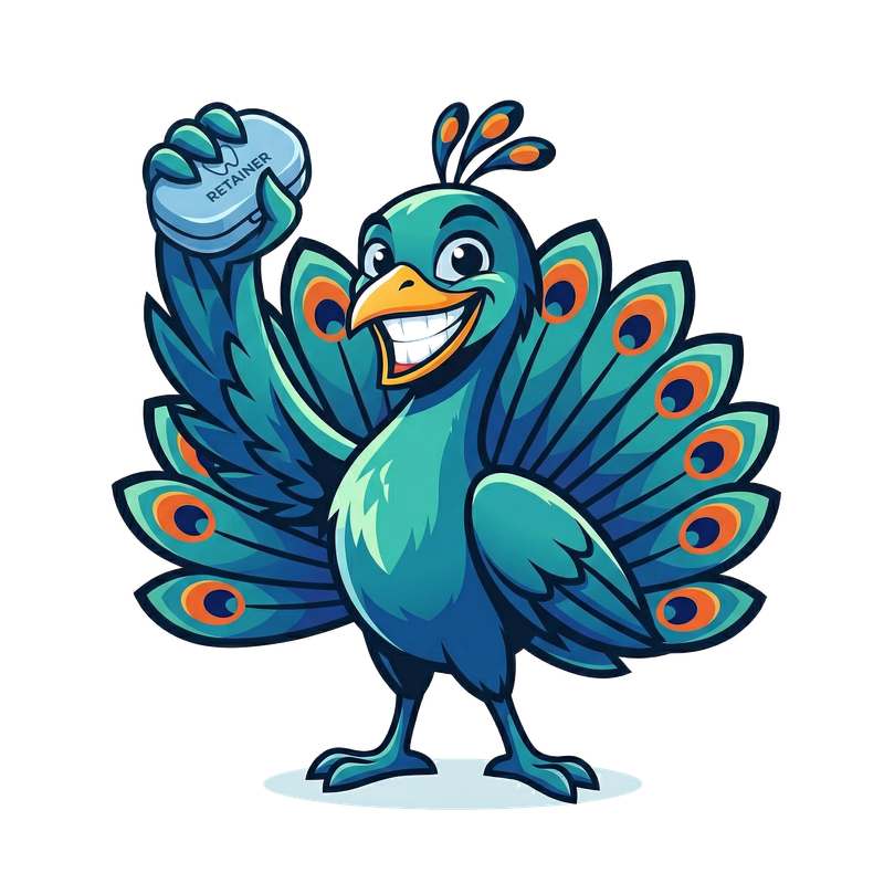 Welltide peacock mascot for Retainers